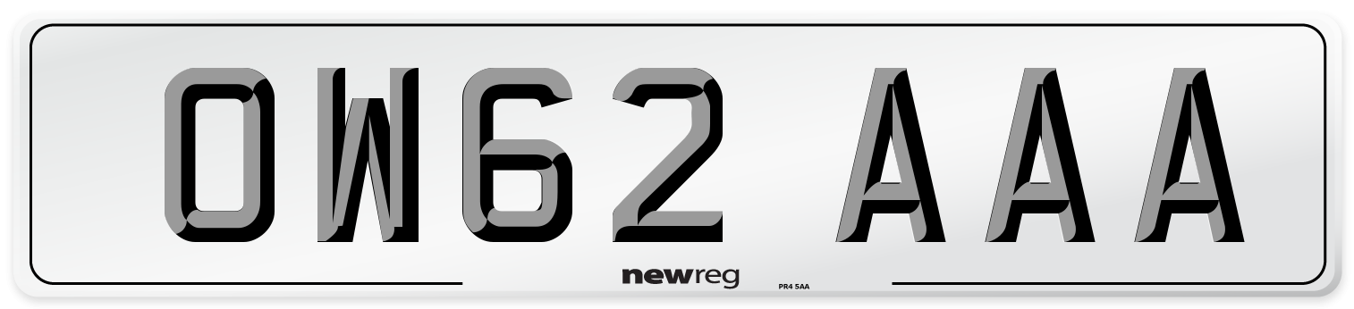 OW62 AAA Number Plate from New Reg